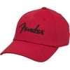 Genuine Fender Logo Red Stretch Cap Ballcap Hat Small-Medium S/M #9106000309