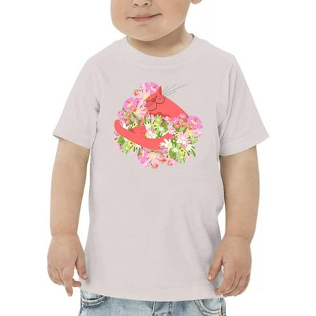 

Cute Pink Cat W Flowers T-Shirt Toddler -Image by Shutterstock 2 Toddler