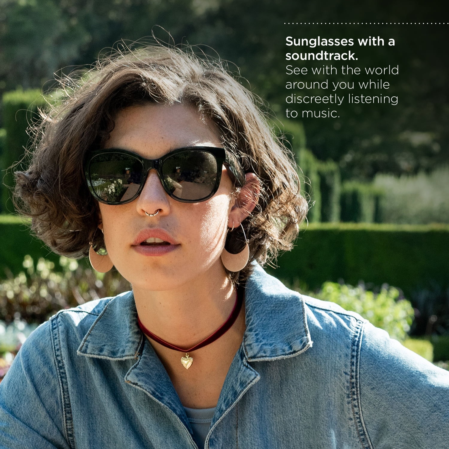 Bose Frames Soprano Cat Eye Audio Bluetooth Sunglasses, Black 