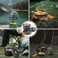 thumbnail image 6 of XMZHOU Camping Cookware Kit, Non-Stick Stainless Steel Lightweight Pot Kettle with Portable and Foldable Knife, Fork, Spoon and Water Cup Set for Outdoor Camping Backpacking Outdoor Picnic, Orange, 6 of 12