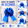 thumbnail image 6 of 12 Inch Large Pull Bow, Decorative Gift Wrapping Flower Bow for Basket Present Party Wedding Decor, Blue, 6 of 7