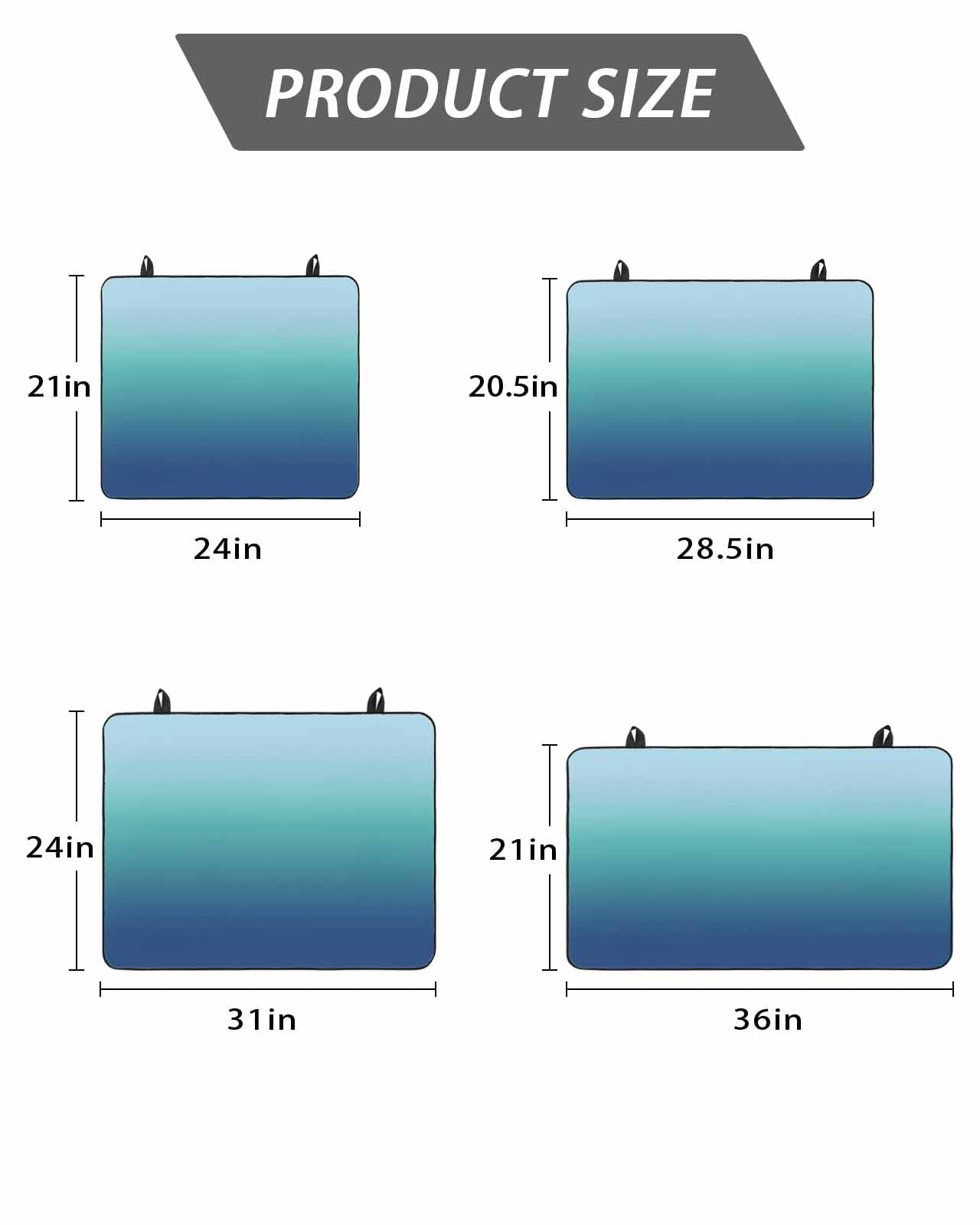 Stove Top Covers for Electric Stove, Teal Blue Ombre Glass Stovetop Cover Protector, Modern Abstract Art Gradient Aesthetics Induction Cooktop Protector Oven Mat for Kitchen Countertop 24"x21"