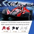 thumbnail image 3 of SCX24 Actualizaciones Durables Resistentes al desgaste Exquisito Delicado Componente del vehículo de dirección Accesorio vehicular para actualizar 2 piezas negras Inevent FN001672-02, 3 of 7