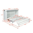 thumbnail image 4 of Bellemave Murphy Bed Cabinet Queen Size, Wooden Foldable Murphy Bed with Storage Drawer and Charging Station, Murphy Chest Bed for Home, Office, Studio or Guest Room（White), 4 of 8
