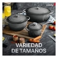 thumbnail image 2 of Olla de Hierro Fundido Esmaltado para Horno y Estufa Cookify (Gris, 17 cm, Capacidad 1.5 Litros), 2 of 8