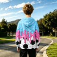 thumbnail image 5 of ZHOGXU Boys Girls Dripping Ice Cream Print Hoodie Long Sleeve Pullover Sweatshirt Kids Casual Classic Tops,8-9 Years, 5 of 7