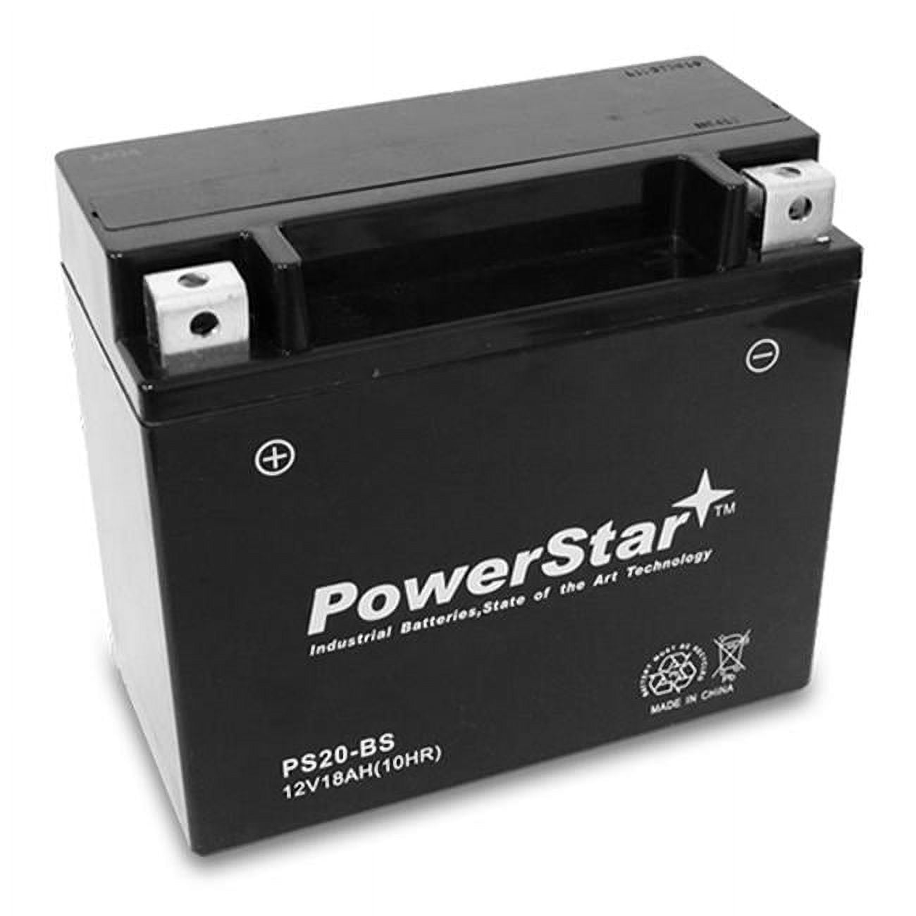 PowerStar PS-20-BS-100 12V 18Ah PS20-BS, YTX20-BS Motorcycle Battery