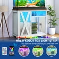 thumbnail image 7 of Uforic 40-50 Gallon Fish Tank Stand with LED Light,Power Outlets, Metal Aquarium Stand - White, 7 of 7