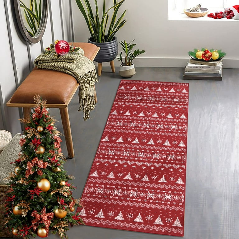 CAROMIO Area Rug 3' x 5' Christmas Rugs Washable Carpet Holiday