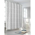 thumbnail image 3 of Fsddascl Black Striped Shower Curtain Set - Small 36" x 72" Washable Bathtub Curtain with 12 Hooks, Modern Abstract Art Geometric Waterproof Fabric Stall Shower Curtains for Bathroom/Bathtub Décor, 3 of 6