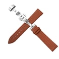 thumbnail image 2 of Correa de reloj de cuero liso con puntada fina para hombres y mujeres, pulsera de piel de vaca suave, correa con hebilla de mariposa, 2 of 5