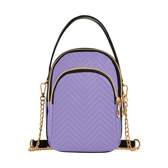 ALAZA Chain Crossbody Bags for Women Lavender Purple Shoulder Handbag Phone Purse