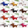 thumbnail image 3 of Mini Dachshund Dog Charm Keychains Cute Pu Leather Puppy Dog Keyring Pendant, 3 of 4