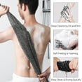 thumbnail image 4 of Lksixu Exfoliating Washcloth Towel, 40 inch Long Loofah Wash Sponge Exfoliating Body Scrubber Washer Back Exfoliator for Shower, Soft and Rough Texture Bath Wash Cloth for Senstive and Rough Skin, 4 of 8