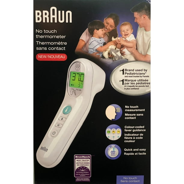 Thermomètre frontal Braun ThermoScan No Touch - BNT100CN(Nouveau modèle) 