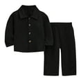 thumbnail image 2 of Unisex Kids 2-Piece Outfit, Black 100% Polyester Soft Breathable Machine Washable for 0-2 Years Kidss Kidss,Size 3-6 Months, 2 of 7