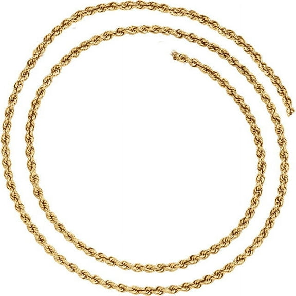 14K Yellow Gold 3mm Rope 18" Chain