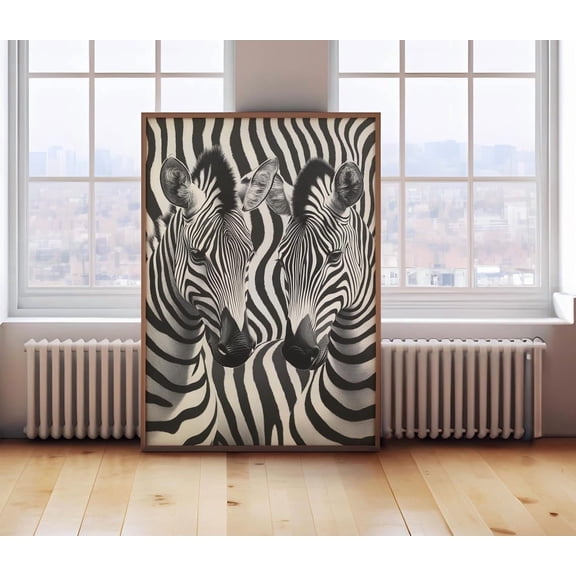 Trendy Zebra poster, Fashion Stylish Wall Art poster, Black and White Home Decor, Wall Art, Preppy Aesthetics, Unframed Paper Print