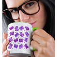 thumbnail image 2 of 3dRose, Pretty Purple Butterfly Print, 15oz Two-Tone Green Mug, 2 of 7