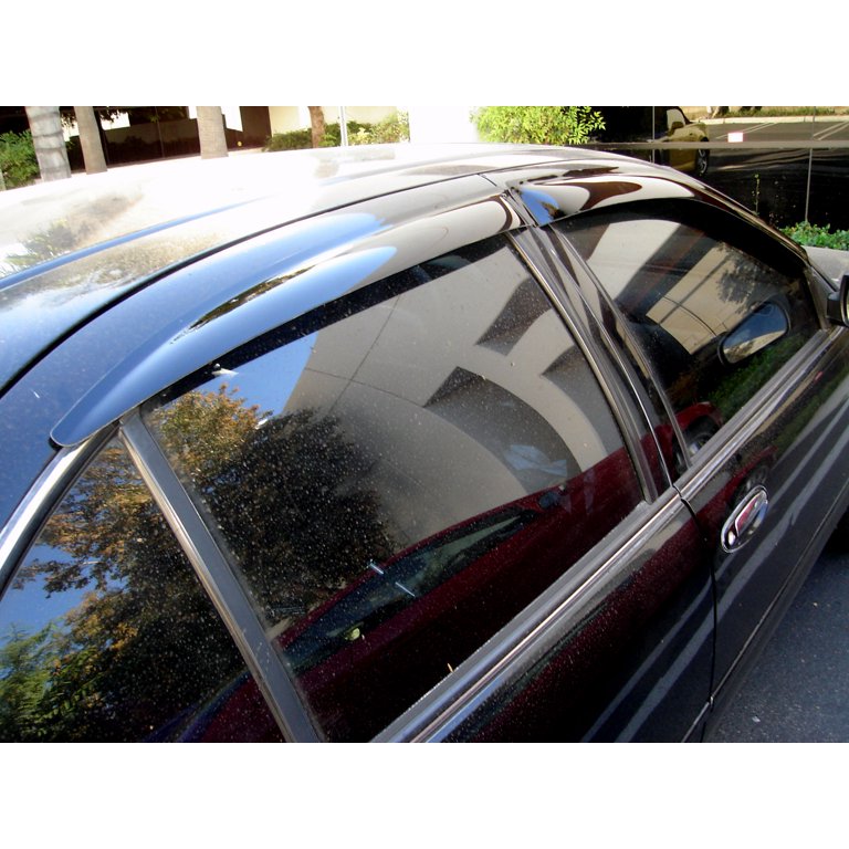 Tuningpros WD2-742 Outside Mount Window Visor Deflector Rain Guard