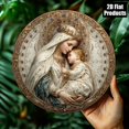 thumbnail image 3 of HELLOYOUNG Vintage Virgin Mary Jesus Round Metal Sign 8 Inch Religious Wall Art for Home Bar Cafe Decor, 3 of 6