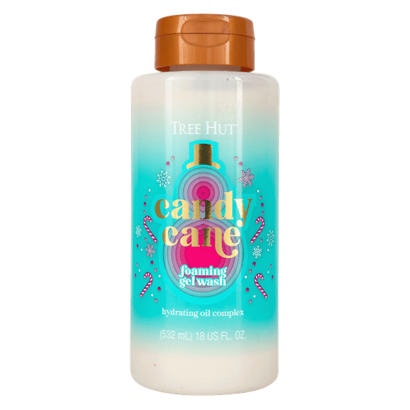 Tree Hut Candy Cane Nourishing & Moisturizing Foaming Gel Wash, 18 oz