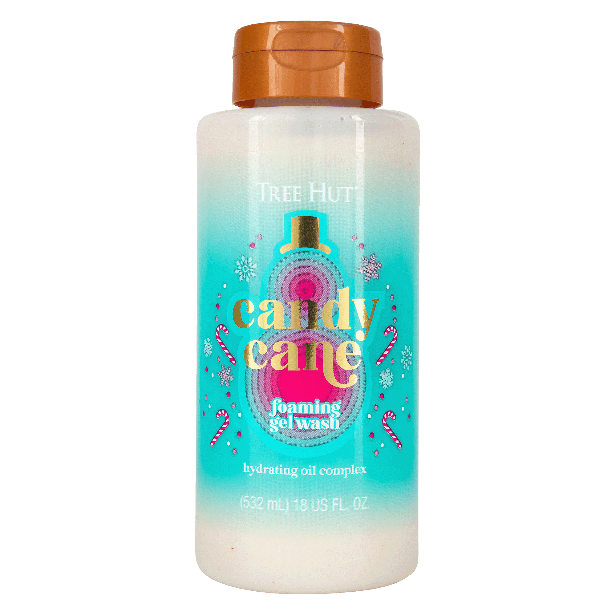 Tree Hut Candy Cane Nourishing & Moisturizing Foaming Gel Wash, 18 oz