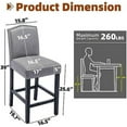 Stools Classic Counter Height Chairs Upholstered Barstools with 29 Inch