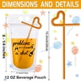 thumbnail image 2 of 250 Pcs Muka 12 OZ Reusable Frosted Stand up Juice Pouches with Reusable Straws, Hand-held, 4 Mil, 2 of 5