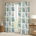 thumbnail image 2 of Retro Anchor Curtains 42Wx84L,Nautical Ocean 30%-50% Blackout Curtains,Hawaii Summer Patchwork Plaid Checkered Curtains & Drapes,Lighthouse Ship Starfish Window Curtains 2 Panels for Bedroom, 2 of 6