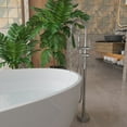 thumbnail image 6 of CASAINC Freestanding Bathtub Faucet with Handheld Shower and Double Handle in Brushed Nickel, 6 of 8