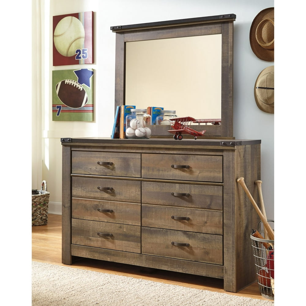 Signature Design by Ashley Trinell 6 Drawer Dresser with Optional