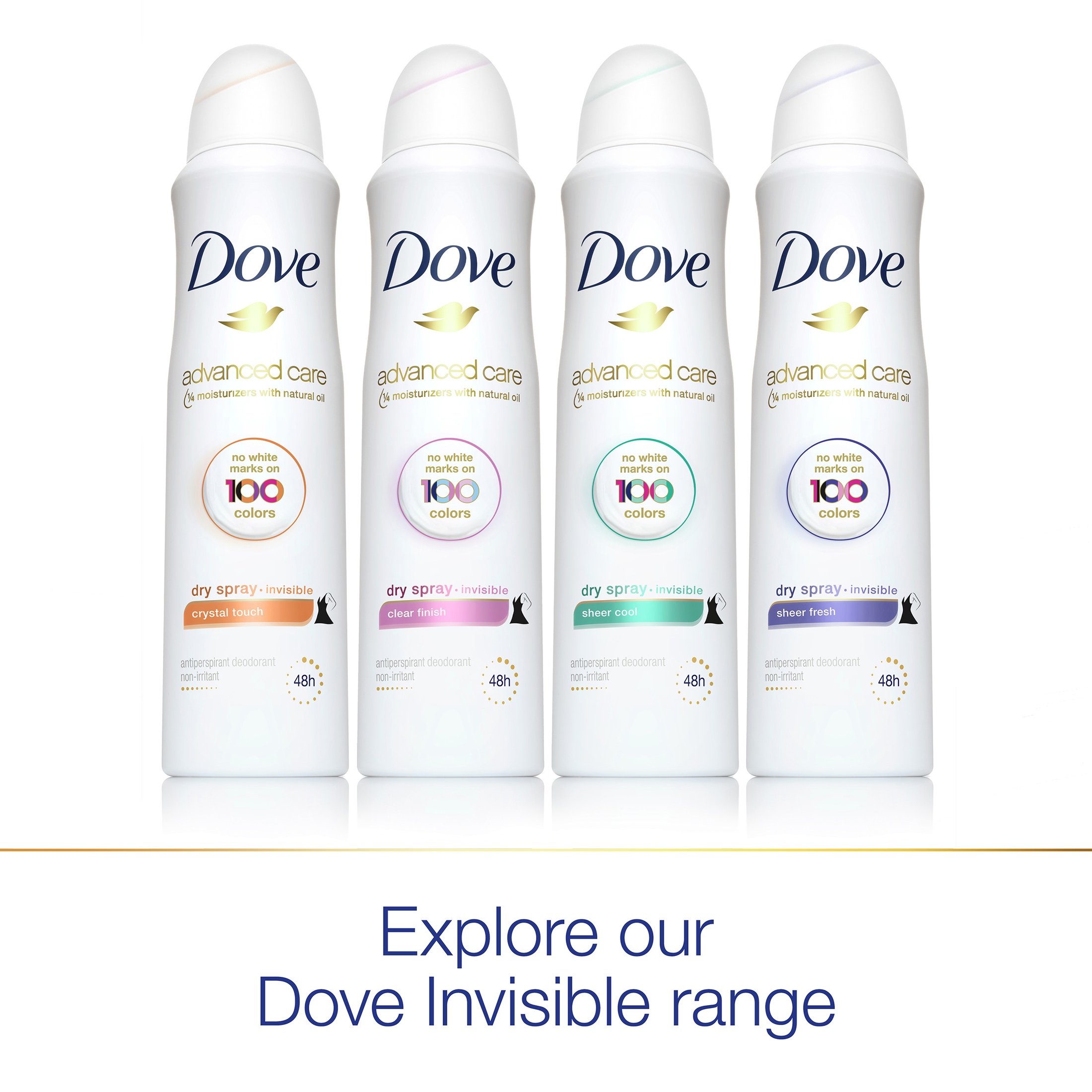 Dove Advanced Care Long Lasting Women's Antiperspirant Deodorant Dry Spray, Clear Finish, 3.8 oz - image 5 of 9