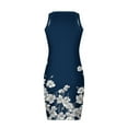 thumbnail image 4 of BangWanChi Dresses for Women 2024 Casual Spring Women Casual Bodycon Printde Ribbed Sleeveless Tank Round Neck Camisole Dress, 4 of 5