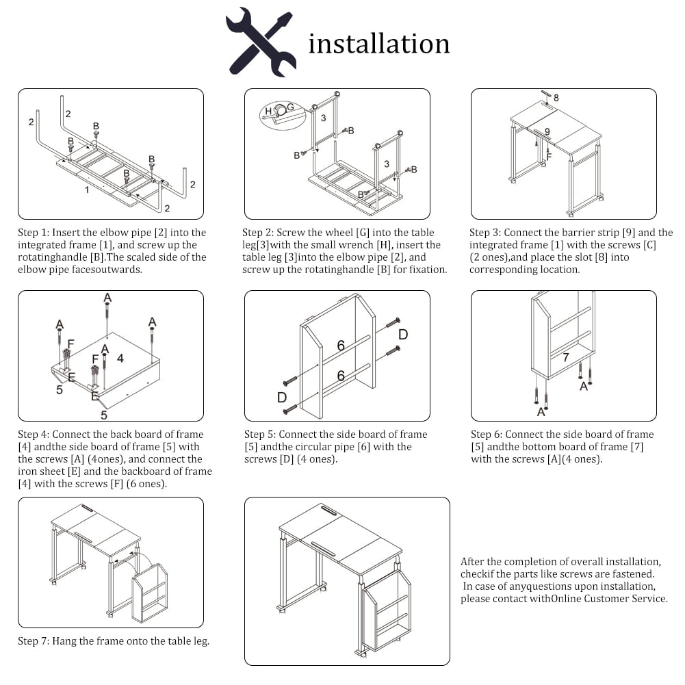 Buy OTVIAP Overbed Table with Wheels, Adjustable Over Bed Computer Desk