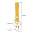 thumbnail image 2 of Uxcell PU Leather Keychain,Key Holder Keyring with Metal Key Ring Anti Lost  Clasp for Men,Yellow, 2 Pack, 2 of 6