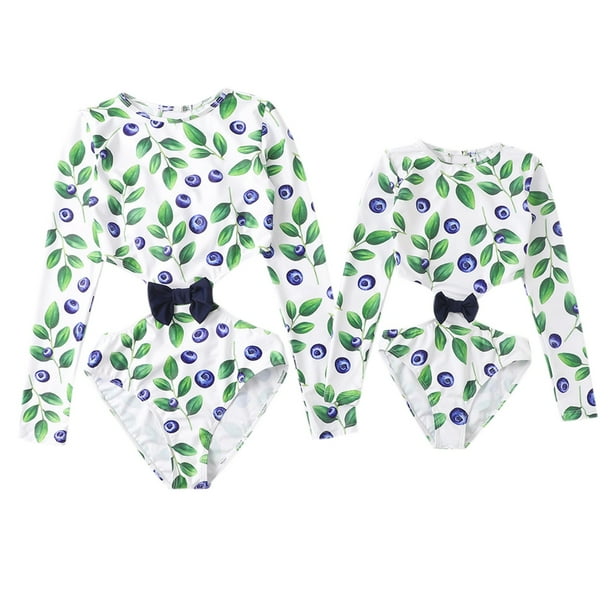 fvwitlyh Fair Isle Swimsuits Family Parent Child Bikini Mother Daughter