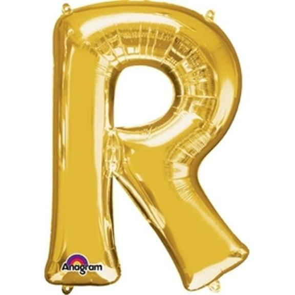 Anagram - 34 Letter 'R' Mylar Balloon - Gold