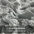 thumbnail image 3 of Ntbay 2 Pack Breathable Cotton Pillow Shams,3 Layer Muslin Decorative Pillow Covers with Envelope Closure, King Size, Gray Garlands, 3 of 6