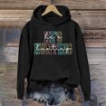 thumbnail image 2 of MIASHUI Women's Christian Cross Print Pullover Hoodie, Winter Long Sleeve Casual Sweatshirt, Round Neck Graphic Hooded Top Black,M, 2 of 3
