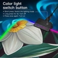 thumbnail image 2 of White Flowers and Green Leaves RGB Gaming Mouse Pad Large Keyboard Mat Rubber Base 13 Light Modes, 2 of 6