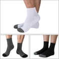 thumbnail image 7 of Lanola Mens 100% Cotton Cushioned Ankel Socks, Athletic Performance Running Moisture Wicking Breathable Quarter Socks, 7 of 7