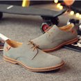 thumbnail image 4 of Tawop Mens Dress Shoes Faux Leather Casual British Fashion Suede Gray Size:9.5, 4 of 5