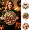 thumbnail image 3 of DIY Christmas Pearl Diamond Painting Kit, Christmas Pearl Beads Hanging Suncatcher Ornament, Handmade Holiday Acrylic Sun Catcher Pearl Beads Craft Set for Wall Window Decor, 3 of 8