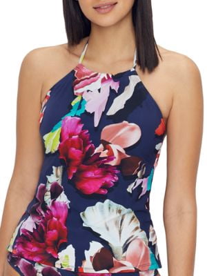 Kenneth Cole Womens Dark Romance Tankini Top Style-KC0EP82