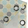 thumbnail image 4 of Ambesonne Moroccan Grommet Curtain, Oriental Art Retro Folk, 50" x 84", Pale Blue Yellow, 4 of 6