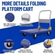 thumbnail image 4 of Qinaqin cm de Profundidaduty Plegable Platform Truck 2000 lbs Capacity Alturaand Carro con 5" Ruedas 41" x 24" Flatbed, 4 of 7