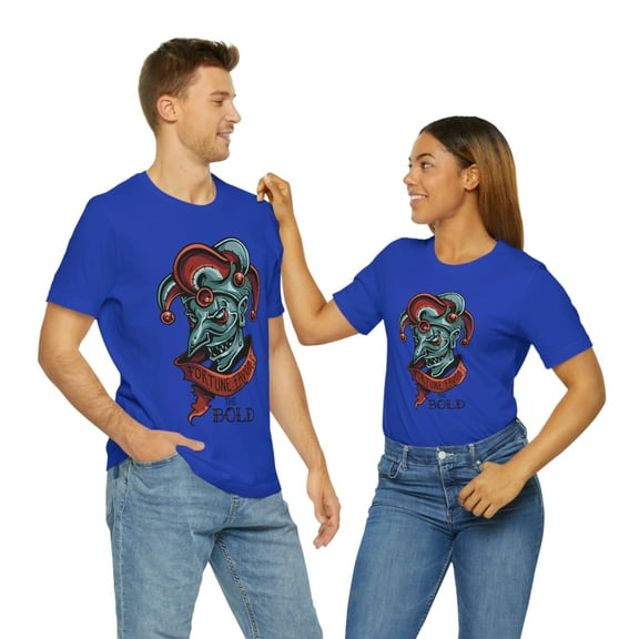 Fortune Favors The Bold  Fantasy Design Unisex Jersey Short Sleeve Tee