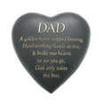 thumbnail image 1 of Plaque Cœur Gris Foncé Thoughts Of You Graveside - Papa, 1 of 4