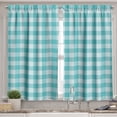 thumbnail image 2 of Ambesonne Turquoise Blue Valance & Curtain, Soft Tones Checkered, 55"x45", Pale Blue Turquoise, 2 of 7